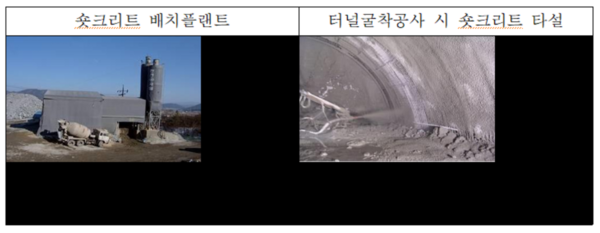 숏크리트 배치플랜트 모습. 출처=공정위