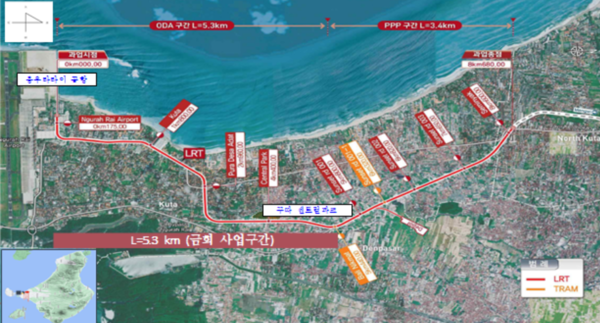 인도네시아 발리 경전철 사업개요. 출처=국가철도공단