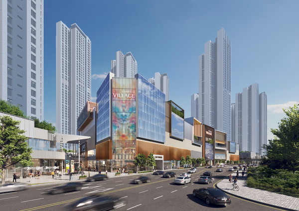힐스테이트 더 운정에 조성 중인 스타필드 빌리지 투시도.
