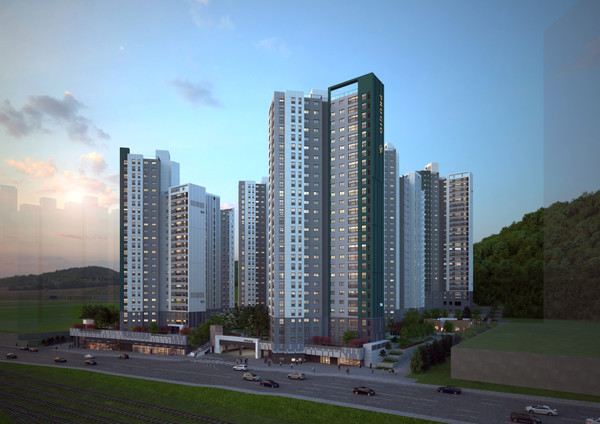 김해 삼계 푸르지오 센트럴파크 측면 투시도. 사진=대우건설