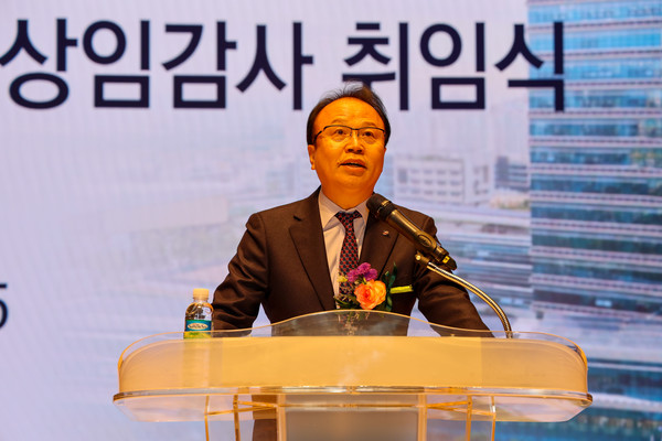 취임사를 하고있는 김문호 한전KDN 제13대 상임감사. 출처=한전KDN