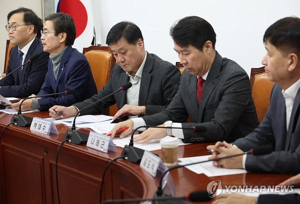 11일 국회에서 국민의힘 뉴시티프로젝트특위 5차 회의가 열리고 있다. 연합뉴스