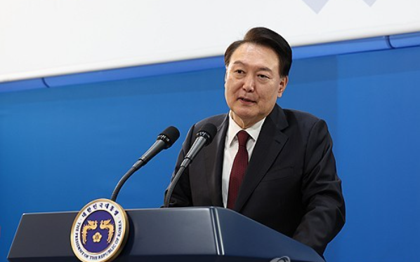 윤석열 대통령이 26일 세종시에 조성된 국립어린이박물관 개관식에서 축사를 하고 있다. 출처=연합뉴스