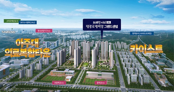 브레인시티 대광로제비앙 그랜드센텀  광역조감도