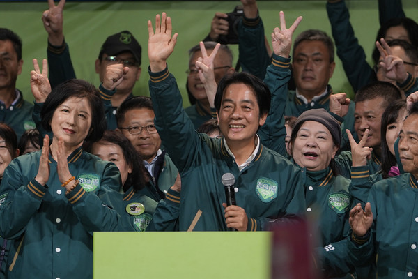 대만 총통 선거에서 독립 성향 집권 민주진보당(민진당)의 라이칭더 후보가 승리했다. 사진=연합뉴스