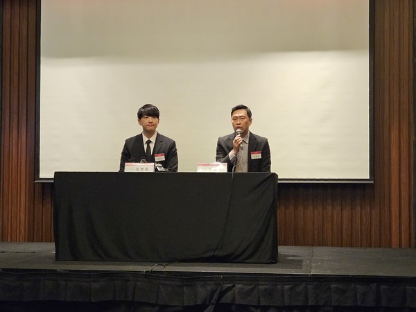 사진 왼쪽부터 김병훈 에이피알 대표이사, 신재하 부사장. 사진=이솜이 기자