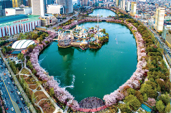 석촌호수 벚꽃축제. 사진=송파구