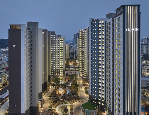 대구 한양수자인 더팰리시티 단지 야경. 사진= 한양