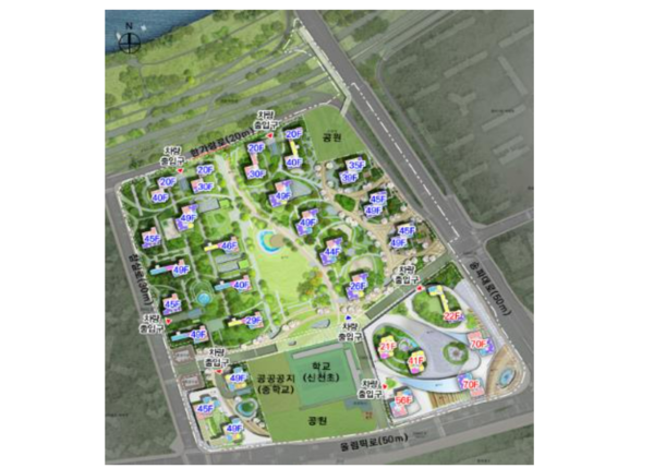 잠실주공5단지배치도. 출처= 서울시 