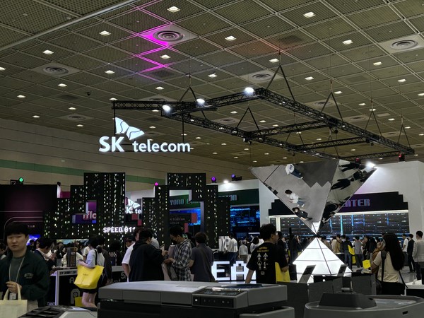 월드IT쇼 2024, SKT 부스. 사진=신경민 기자.