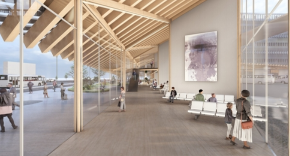 유성복합터미널 실내 투시도. 출처=대전시