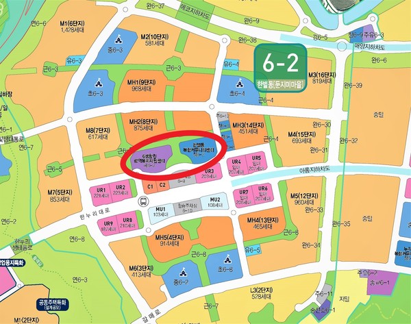 세종시 6생활권 복컴·복지센터 건립 위치도. 출처=행복청