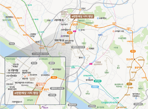 e편한세상 시티 원당  지역도