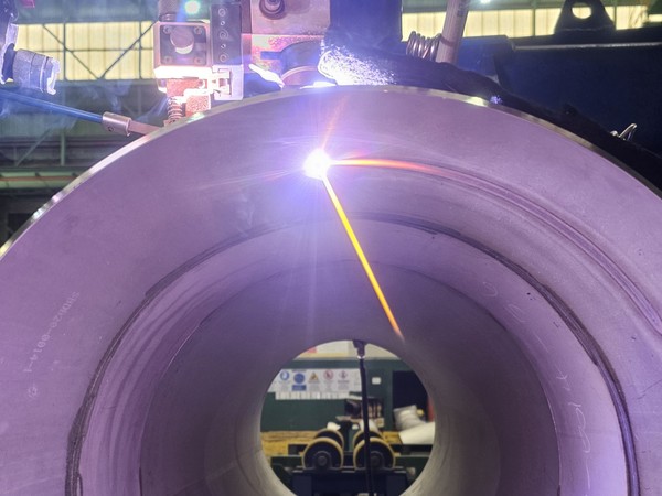 키홀 플라즈마 용접 장면. 사진=삼성중공업