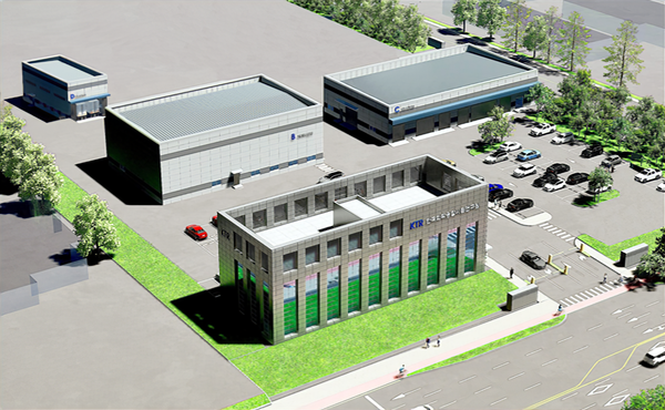 KTR과 전라북도, 완주군이 2028년까지 완주테크노밸리 제2산업단지에 조성하는 수소차 폐연료전지 시험인증 특화센터 조감도. 사진=KTR