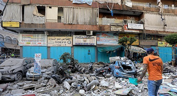 이스라엘 공격으로 무너진 레바논 베이루트 거리. 사진=연합뉴스