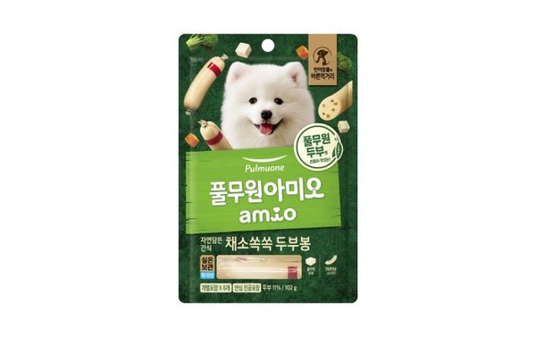자연담은 반려견 간식 채소쏙쏙 두부봉. 사진=풀무원
