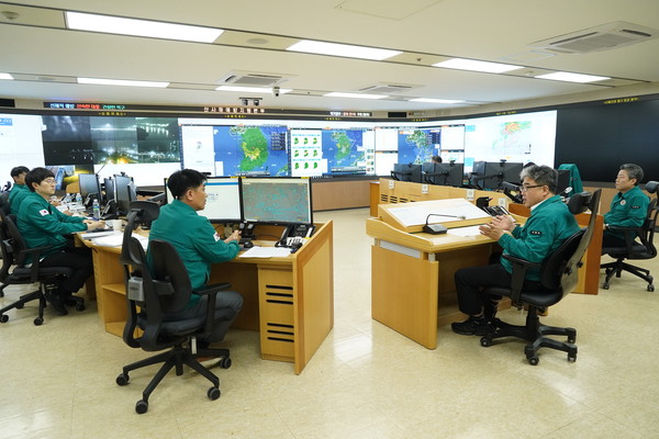 집중호우 대비 산사태 대응상황 점검 모습. 출처=산림청