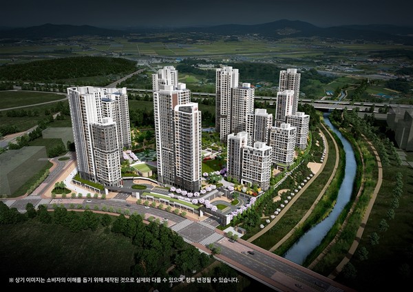 '힐스테이트 도안리버파크 2차' 3단지 메인 조감도. 출처=HDC현대산업개발