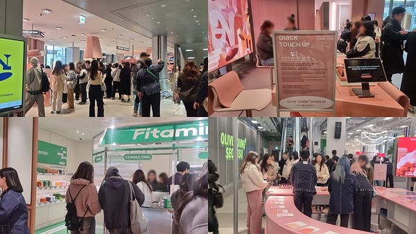 22일 CJ올리브영 최초 혁신매장인 ‘올리브영N 성수’가 정식 오픈했다. 사진=이하영