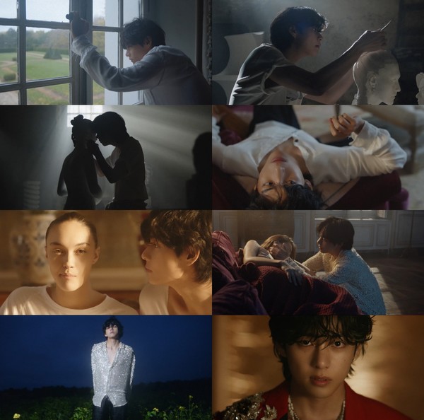 ‘윈터 보이’ 뷔와 레전드 보컬리스트 박효신의 디지털 싱글 ‘Winter Ahead (with PARK HYO SHIN)’ 뮤직비디오가 29일 오후 2시 음원과 함께 공개됐다. 사진=빅히트 뮤직