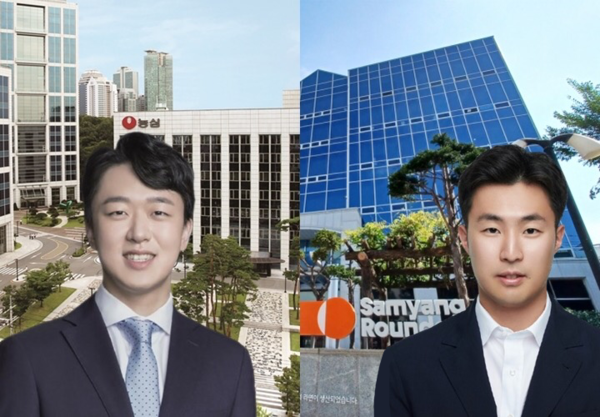 신상열 농심 전무(왼쪽)와 전병우 삼양라운드스퀘어 상무. 사진=각 사