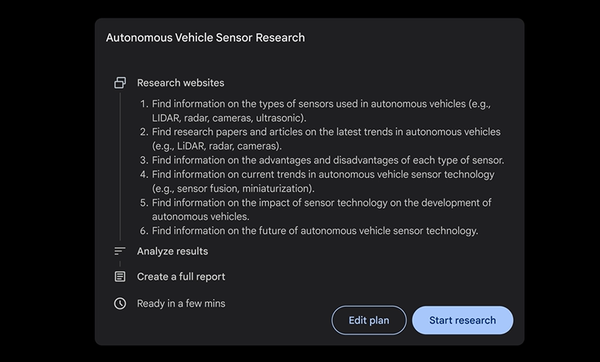 딥 리서치. 사진=구글