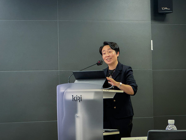 보험연구원의 변혜원 연구위원이 '핀테크 를 이용한 금융포용 사례와 활성화 방안'을 주제로 발표하고 있다. 사진=박수아 기자.
