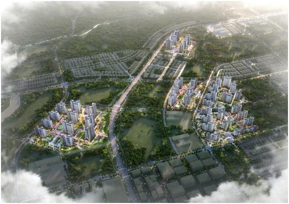 고덕국제화신도시 '패키지형 공모사업' P1 조감도. 사진=우미건설