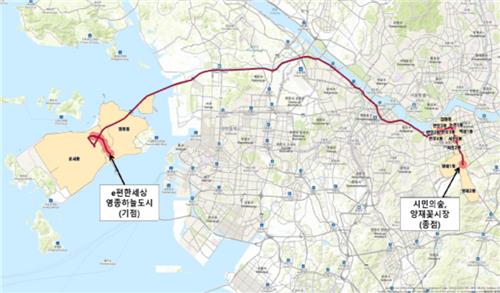 인천 영종도∼서울 양재 잇는 M버스 노선. 사진=국토교통부 대도시광역교통위원회 제공