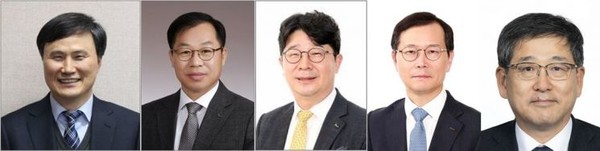 사진 왼쪽부터 이희근 포스코 신임 대표, 정희민 포스코이앤씨 신임 대표, 엄기천 포스코퓨처엠 대표, 이주태 포스코홀딩스 신임 미래전략본부장, 천성래 포스코홀딩스 신임 사업시너지본부장. 사진제공=포스코홀딩스