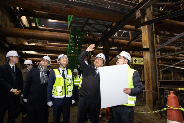 GTX-A 삼성역 건설현장 찾은 박상우 국토부 장관. 사진=국토교통부 제공