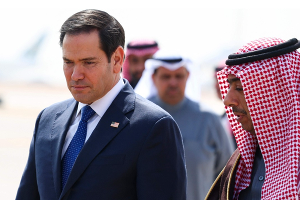 마코 루비오 미 국무장관이 사우디에 도착하고 있다. 사진=연합뉴