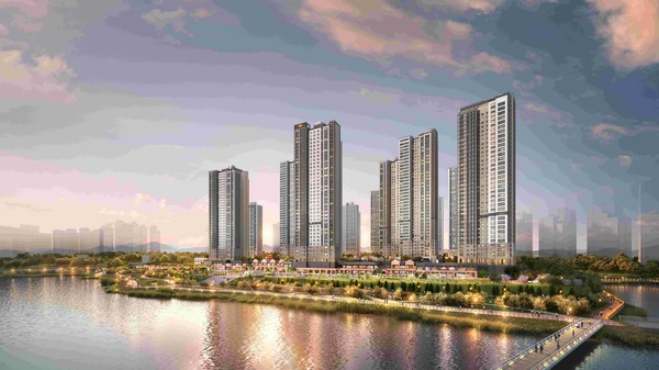 'e편한세상 성성호수공원' 단지 투시도. 사진=DL이앤씨