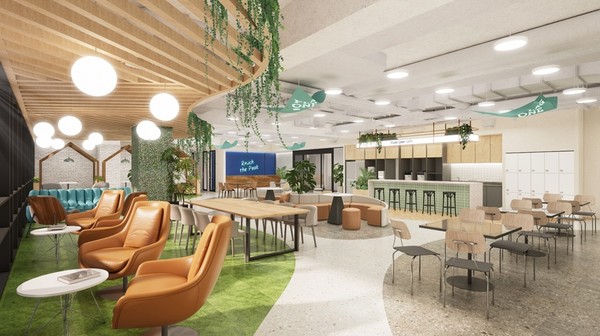 서울 강서구 플래그원 마곡캠프 라운지. 사진=에스앤아이코퍼레이션