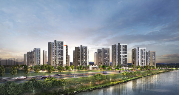 'e편한세상 대장 퍼스티움' 단지 투시도. 사진=DL이앤씨