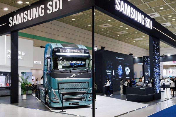 볼보트럭이 인터배터리에서 자사의 전기트럭을 전시했다. 사진=볼보트럭코리아