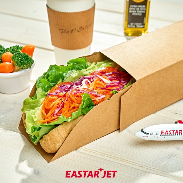 이스타항공이 베지테리언을 위한 호기샌드위치 기내식을 새로 내놨다. 사진=이스타항공