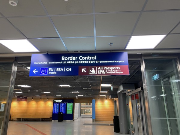 한국어가 표기돼있는 헬싱키 반타 공항. 사진=독자 제공