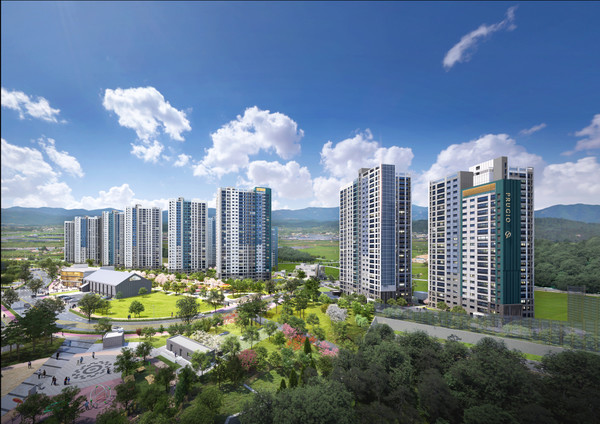 용인 푸르지오 원클러스터 2∙3단지 투시도. 사진=대우건설