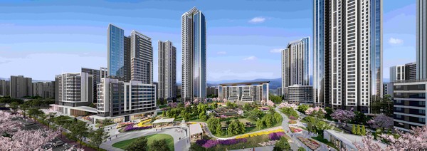 장위8 공공재개발 단지 투시도. 사진=삼성물산