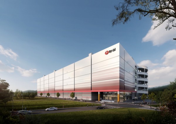 CJ대한통운 건설부문이 시공 예정인 농심 울산 삼남 물류센터 투시도