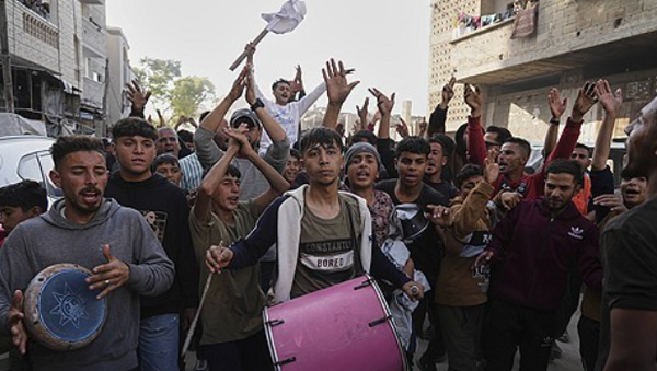 가자지구에서 반 이스라엘 시위가 벌어지고 있다. 사진=연합뉴스