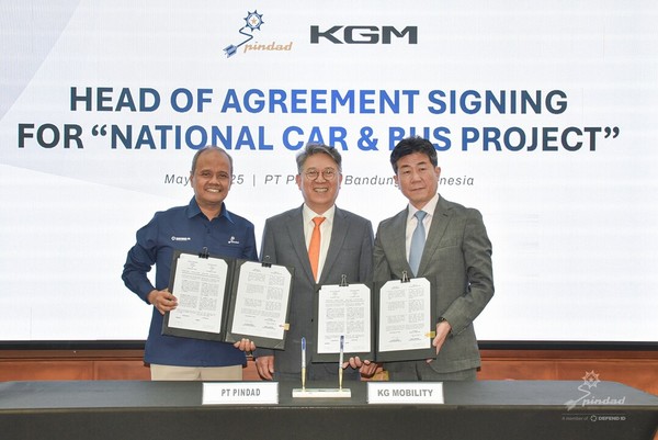 KGM이 인도네시아 국민차 사업 추진을 위한 HOA를 체결했다. 사진=KG모빌리티