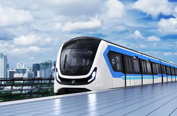 현대로템이 제작하는 타이중 블루라인 무인 전동차 조감도. 사진=현대로템