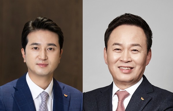 (왼쪽부터) 추형욱 SK이노베이션 신임 대표이사, 장용호 SK이노베이션 신임 총괄사장. 사진=SK이노베이션