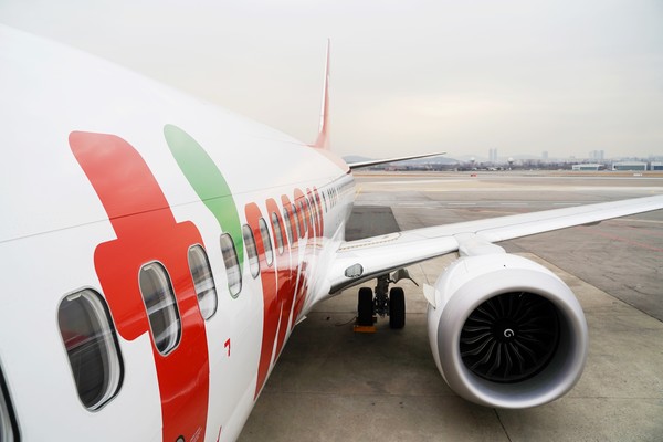 티웨이항공이 안전 운항 강화를 위해 보잉 737-8 전용 예비엔진 'LEAP-1B27'을 추가 도입했다고 14일 밝혔다. 사진=티웨이항공