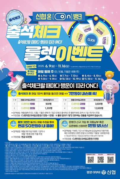 2025년 온 뱅크 대고객 이벤트 포스터. 출처=신협