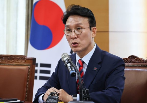 김민석 국무총리 후보자가 13일 서울 종로구 통의동 금융감독연수원에 마련된 청문회 준비단 사무실에서 열린 밥상물가 안정을 위한 경청 간담회에서 발언하고 있다. 사진=연합뉴스