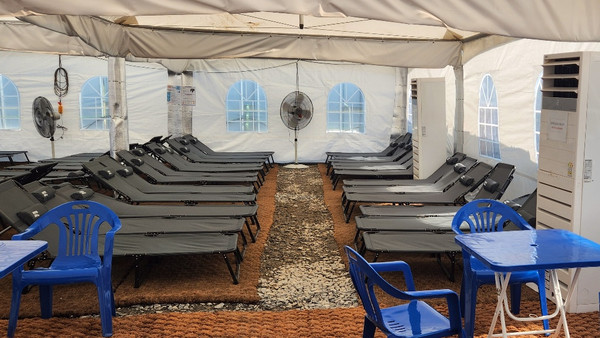 현장내 설치한 휴게공간 모습. 출처=DL건설